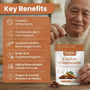 Ceylon Cinnamon Softgels 12:1 — Blood Sugar & Energy Support