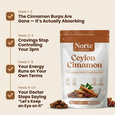 Ceylon Cinnamon Softgels 12:1 — Blood Sugar & Energy Support